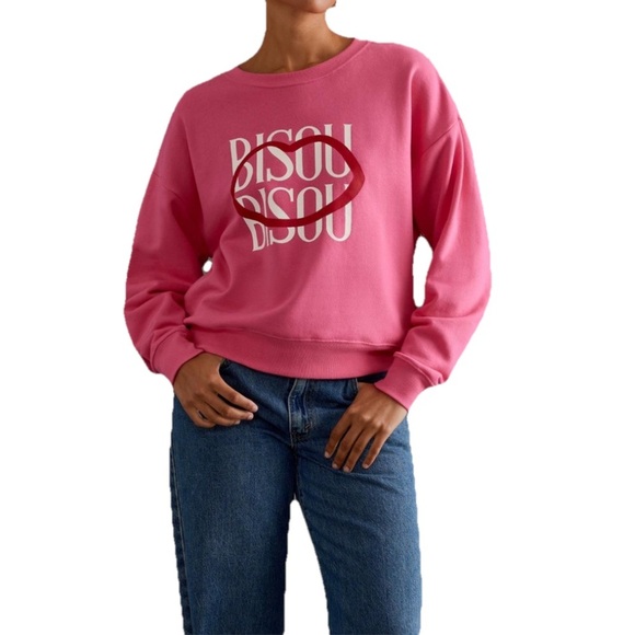 NWT Anthropologie Maeve Jordan Nickson Bisou Bisou Sweatshirt Women’s Size XS - Picture 1 of 8